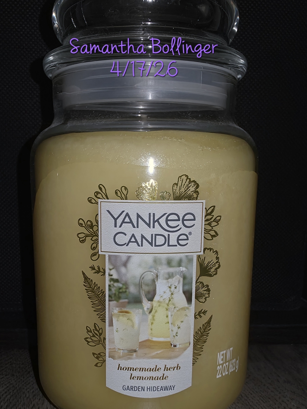 Yankee Candle Homemade Herb Lemonade Large Jar Candle